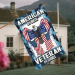 6kt. American By Birth Veteran 30x40 House Flag Mockup 4