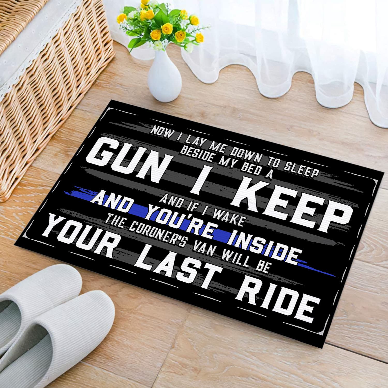 1 Hg. Gun I Keep 1 Doormat Mockup 2