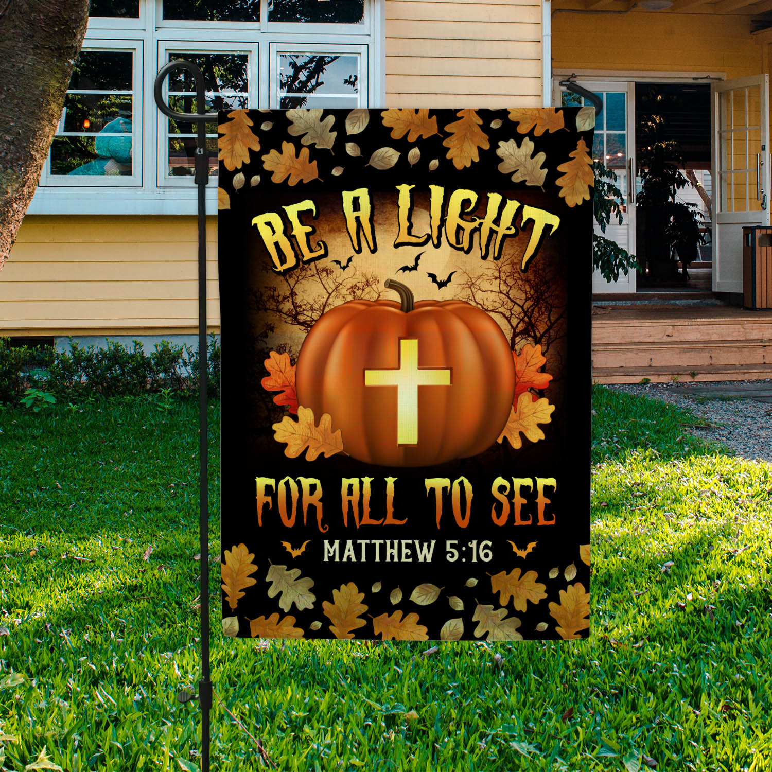 1th. Be A Light Garden Flag Mockup 3fx