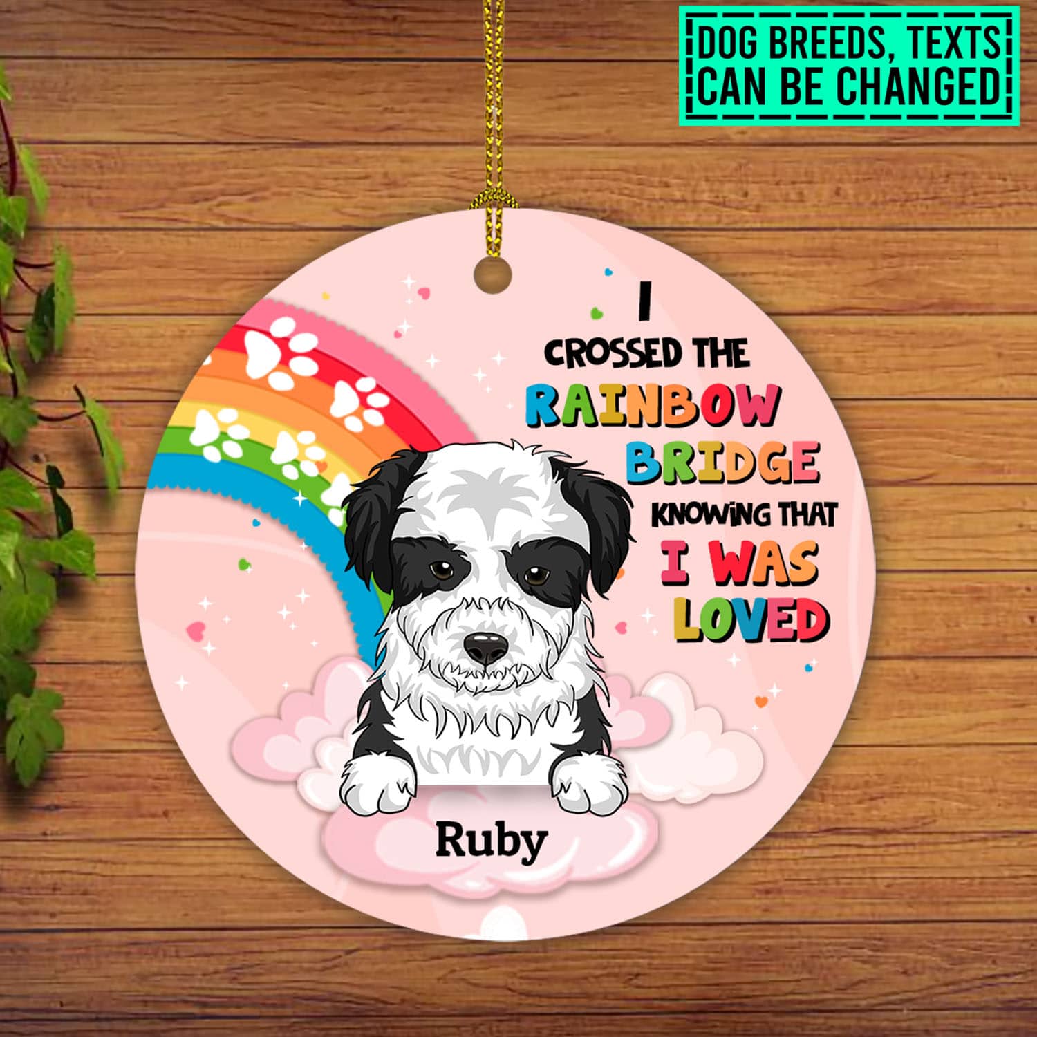 5vt. Crossed The Rainbow Bridge Ornament Mk2