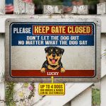 9vt. Dog Please Keep Gate Closed Sign Mk1