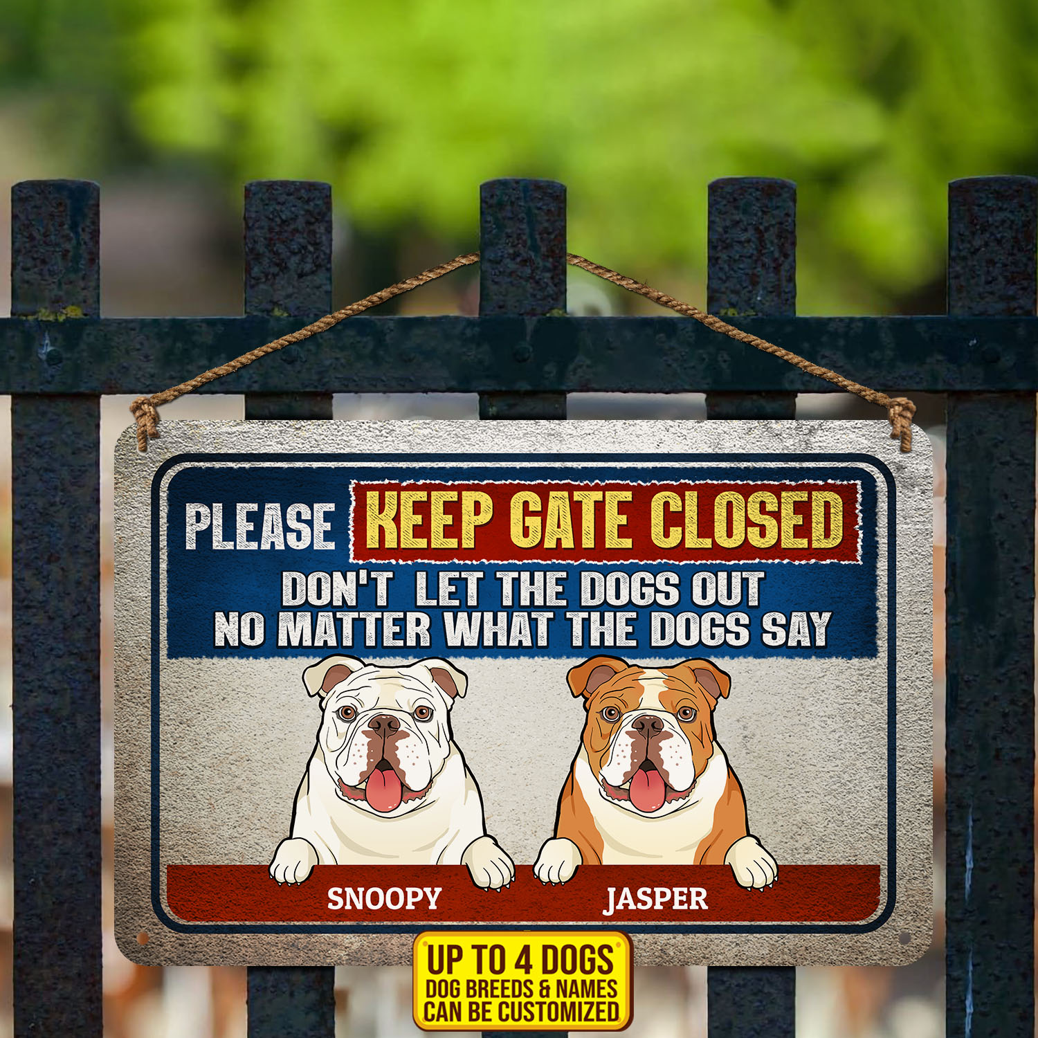 9vt. Dog Please Keep Gate Closed Sign Mk2