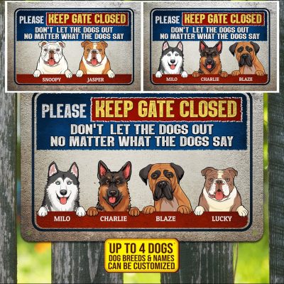 9vt. Dog Please Keep Gate Closed Sign 1
