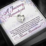 A Journey Remembered As Some People Journey Through Life Husband Memorial Forever Love Heart Pendant Necklace