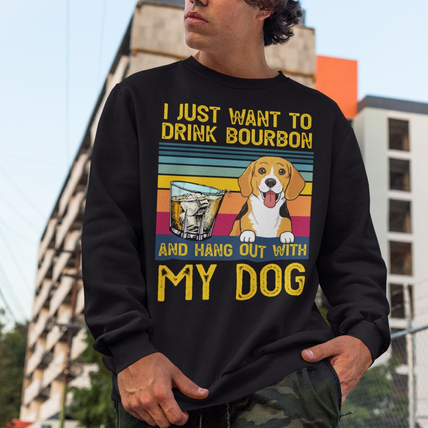 3VT. Just Want To Drink Bourbon Dog (Sample Design) mk1