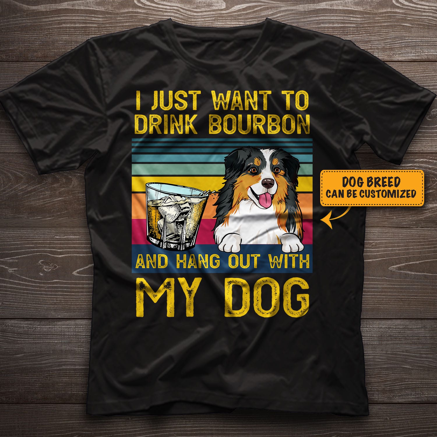 3VT. Just Want To Drink Bourbon Dog shirt mk3