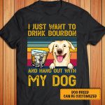 3VT. Just Want To Drink Bourbon Dog shirt mk2