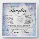 From Mom To My Beautiful Daughter Sometimes It's Hard To Find Words Love Knot Necklace - Love Knot Necklace