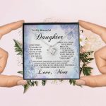From Mom To My Beautiful Daughter Sometimes It's Hard To Find Words Love Knot Necklace