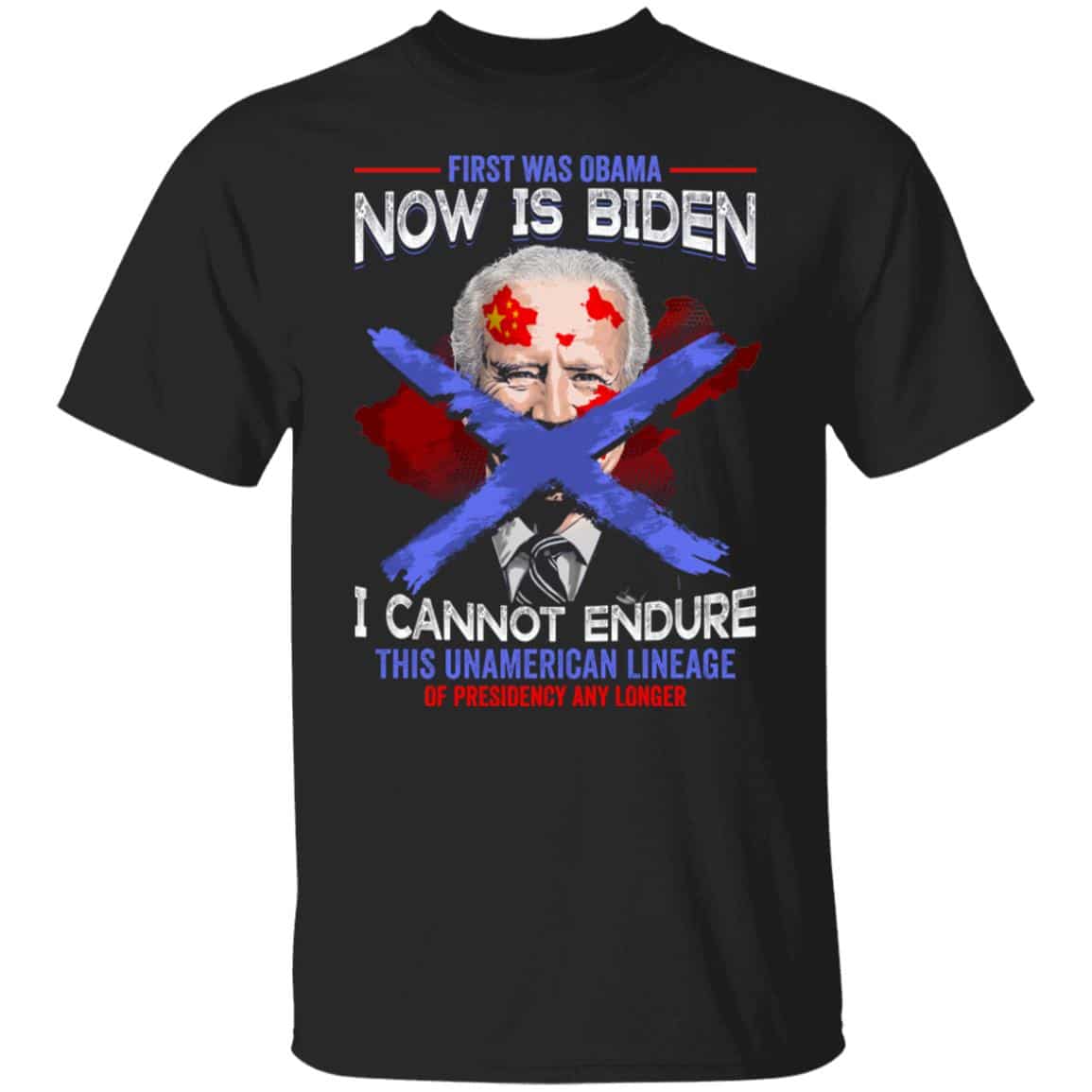 4VT. First Was Obama Now Is Biden, Black, Unisex T-Shirt