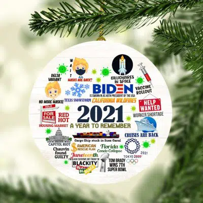 2021 A Year To Remember Decorative Christmas Ornament - Flat Circle Ornament