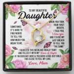 Sometimes It’s Hard to Find Words I Love You Mom Daughter Gift Forever Love Pendant Necklace - Forever Love Necklace (18K Yellow Gold)