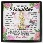 Sometimes It’s Hard to Find Words I Love You Mom Daughter Gift Giraffe Pendant Necklace - Giraffe Necklace (18K Yellow Gold)