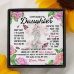 Sometimes It’s Hard to Find Words I Love You Mom Daughter Gift Giraffe Pendant Necklace