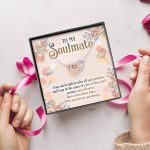 To My Soulmate I May Not Be To Solve All Your Problems To My Girlfriend Interlocking Hearts Pendant Necklace