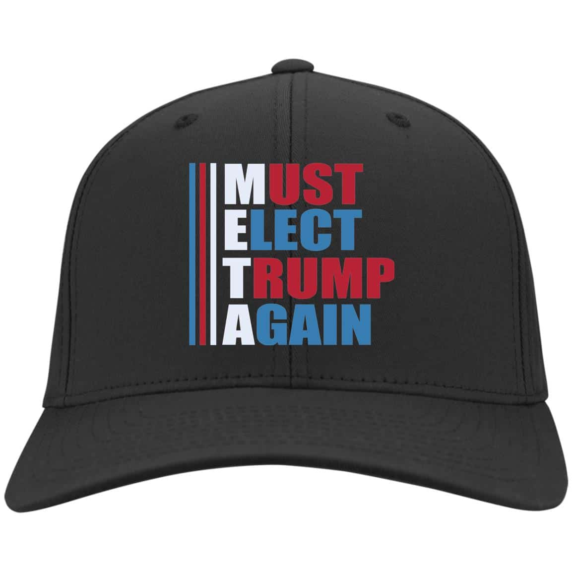 2VT. Must Elect Trump Again hat, Black, Twill Cap