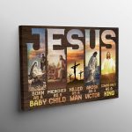 5VT. Jesus Born As A Baby canvas mk2