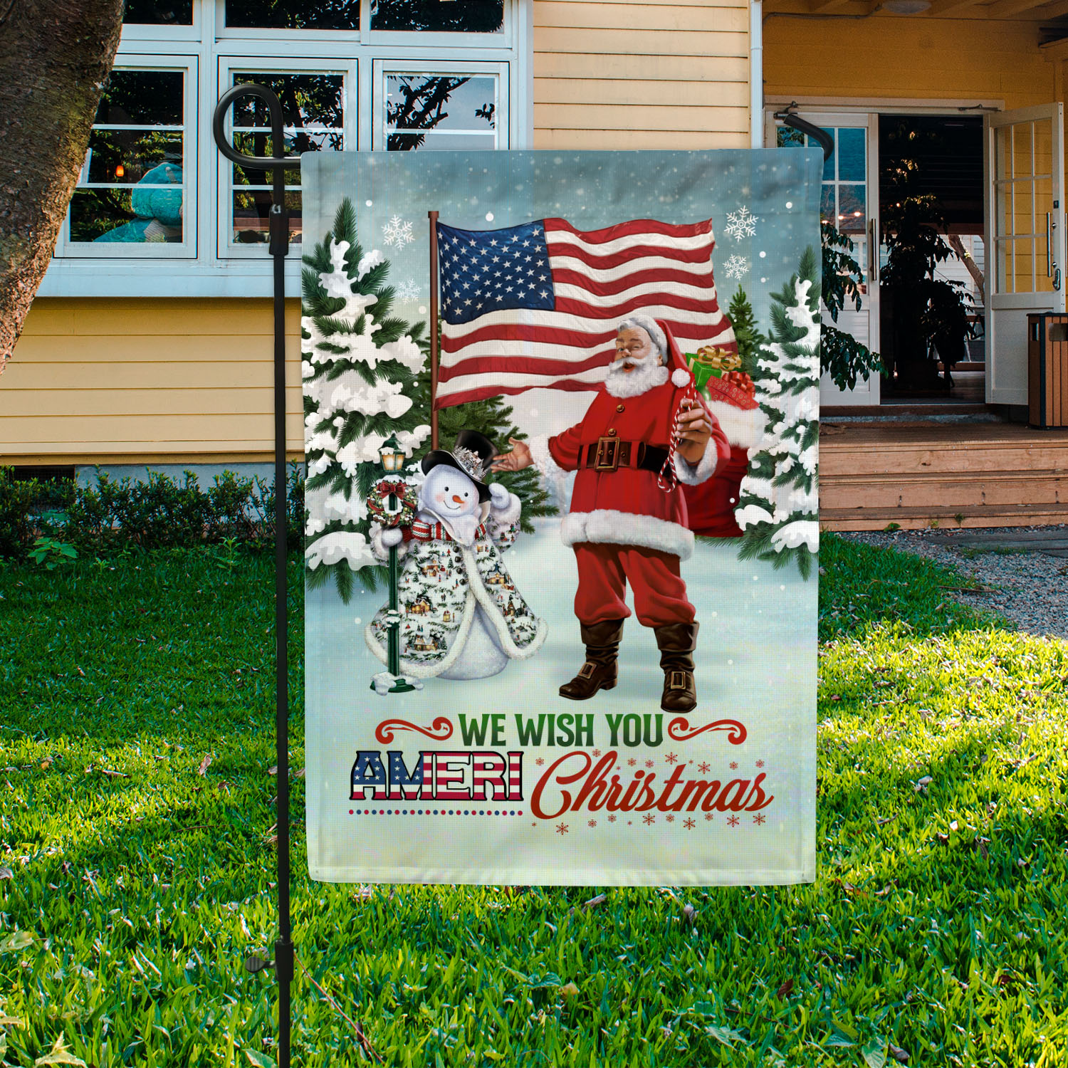 2 HG UU TIEN. We Wish You Ameri Christmas (7) Garden Flag Mockup 3