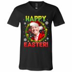 1Th UU TIEN. Happy Easter (5), Black, V-Neck T-Shirt