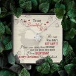 To My Beautiful Wife The One Who Didn't Get Away I Love You More Than Hunting Love Knot Necklace