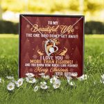My Wife The One Who Didn't Get Away I Love You More Than Fishing Christmas Forever Love Heart Pendant Necklace