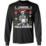 skeleton xmas t, Black, Long Sleeve
