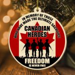 In Memory of Those Who Have Made the Ultimate Sacrifice Canadian Heroes Custom Shaped Wooden Ornament Keepsake