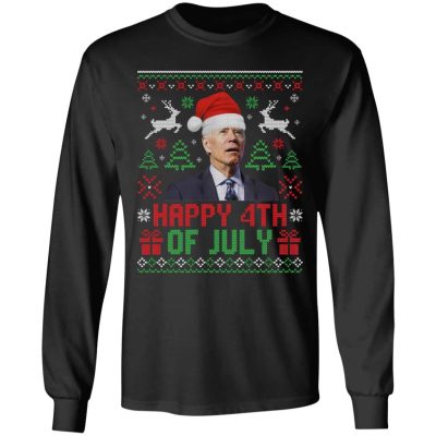 1TM. Happy 4th Of July, Black, Long Sleeve