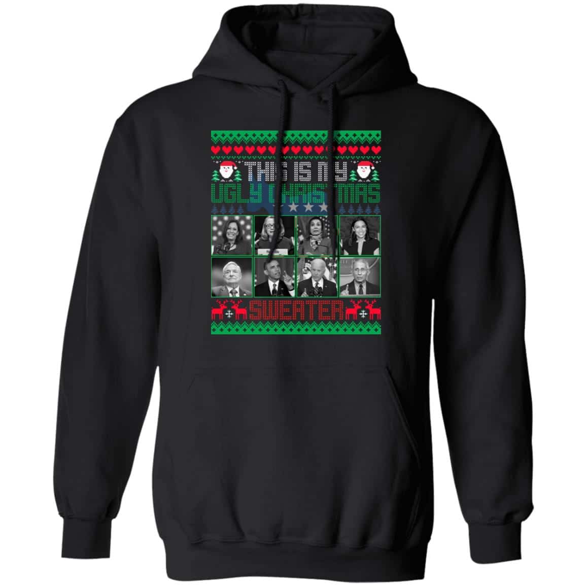 8 pic politic hoodie 2, Black, Hoodie