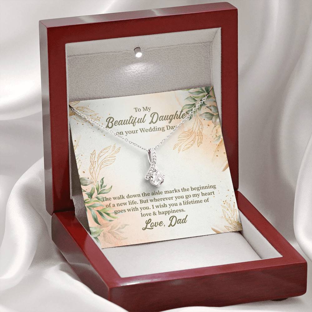 From Dad To My Beautiful Daughter On Your Wedding Day The Walk Down Alluring Beauty Necklace