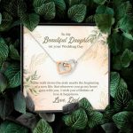 From Dad To My Beautiful Daughter On Your Wedding Day The Walk Down Interlocking Hearts Pendant Necklace