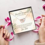 From Dad To My Beautiful Daughter On Your Wedding Day The Walk Down Interlocking Hearts Pendant Necklace