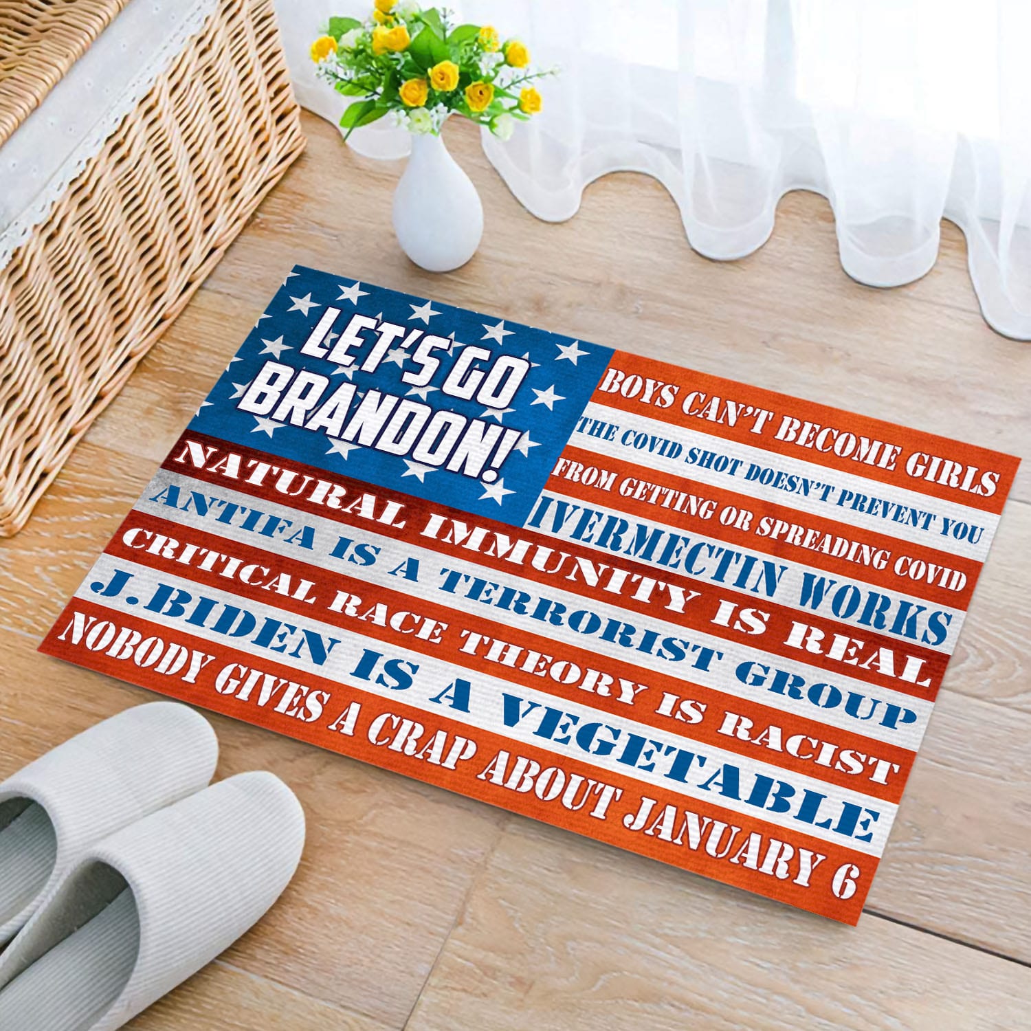 4BN. Let's Go Brandon Doormat Doormat mockup 2