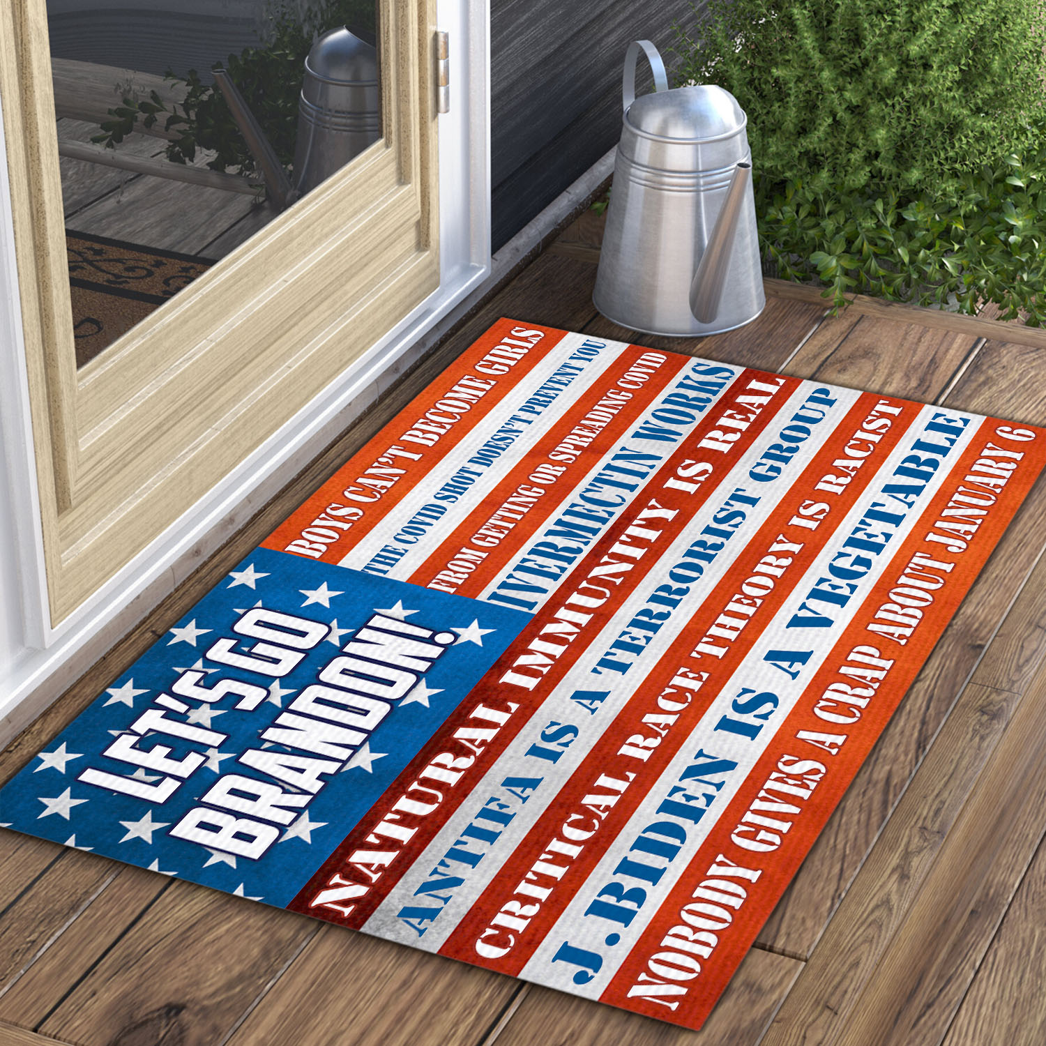 4BN. Let's Go Brandon Doormat Doormat Mockup 3