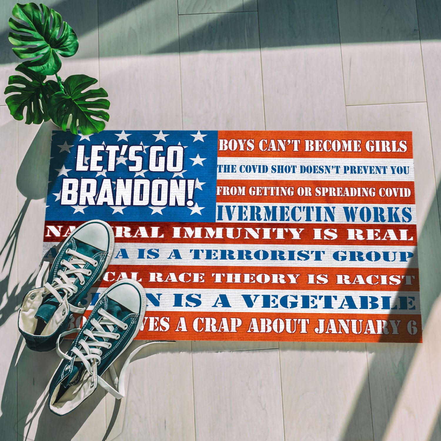 4BN. Let's Go Brandon Doormat Doormat mockup 5