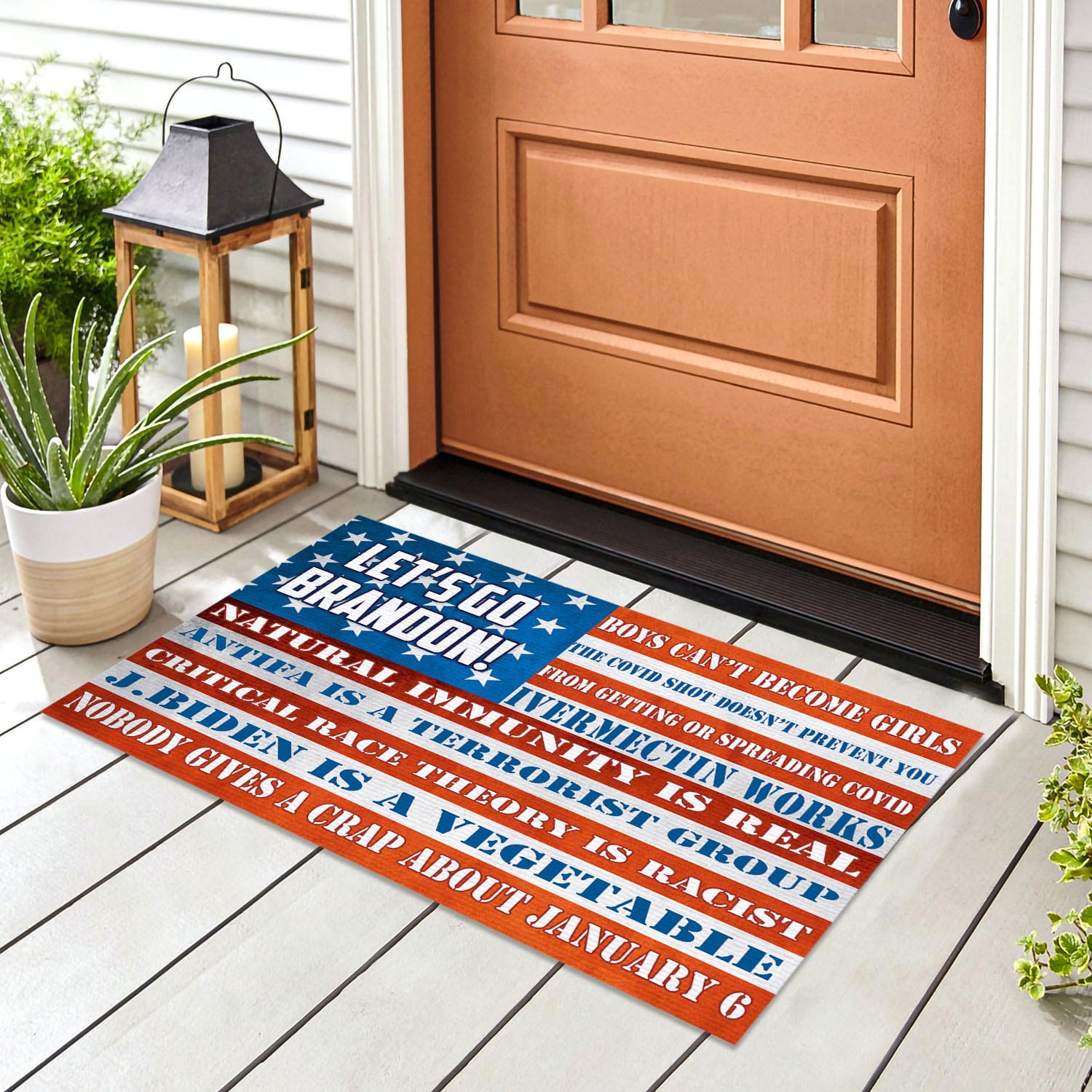 4BN. Let's Go Brandon Doormat Doormat mockup 8