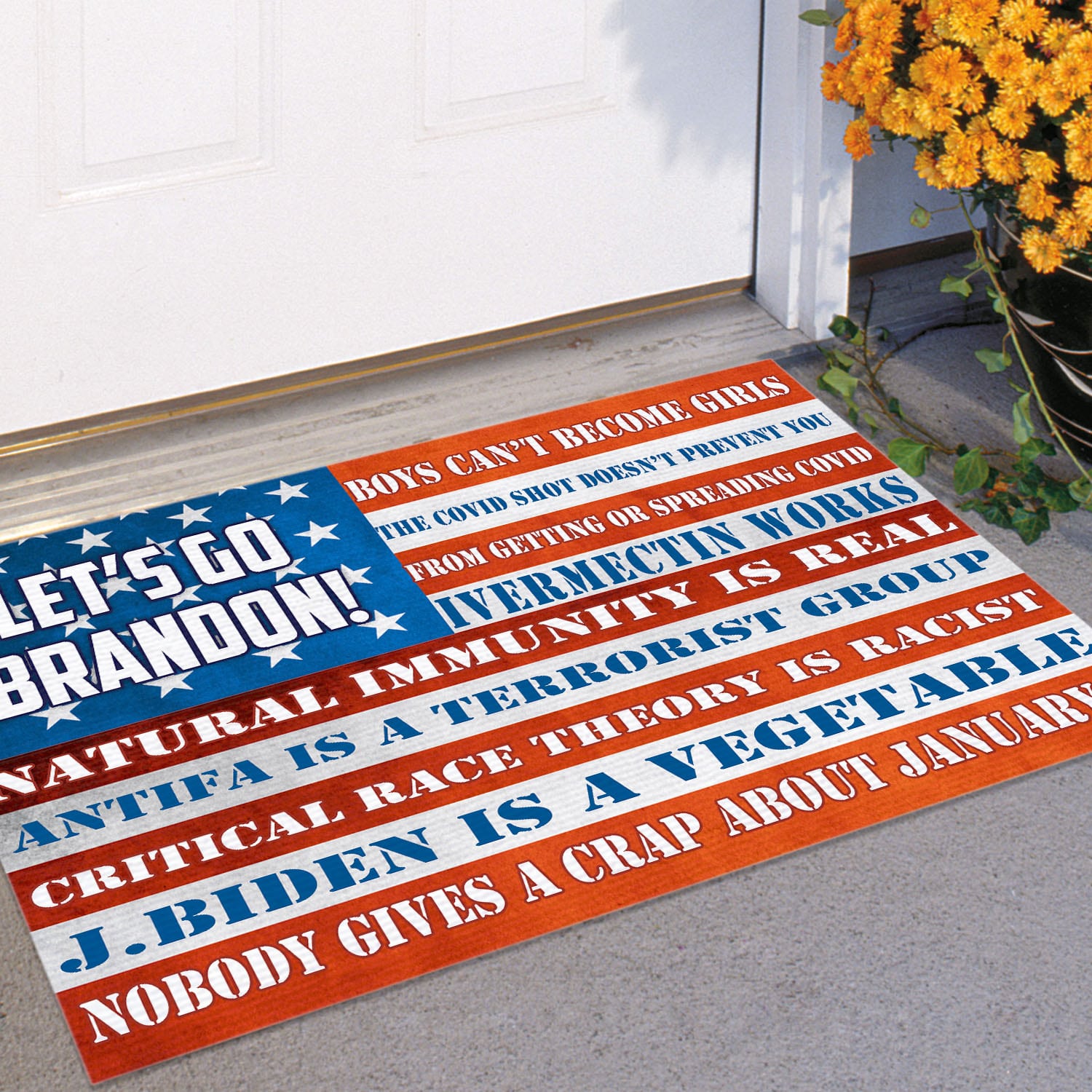 4BN. Let's Go Brandon Doormat Doormat mockup 11