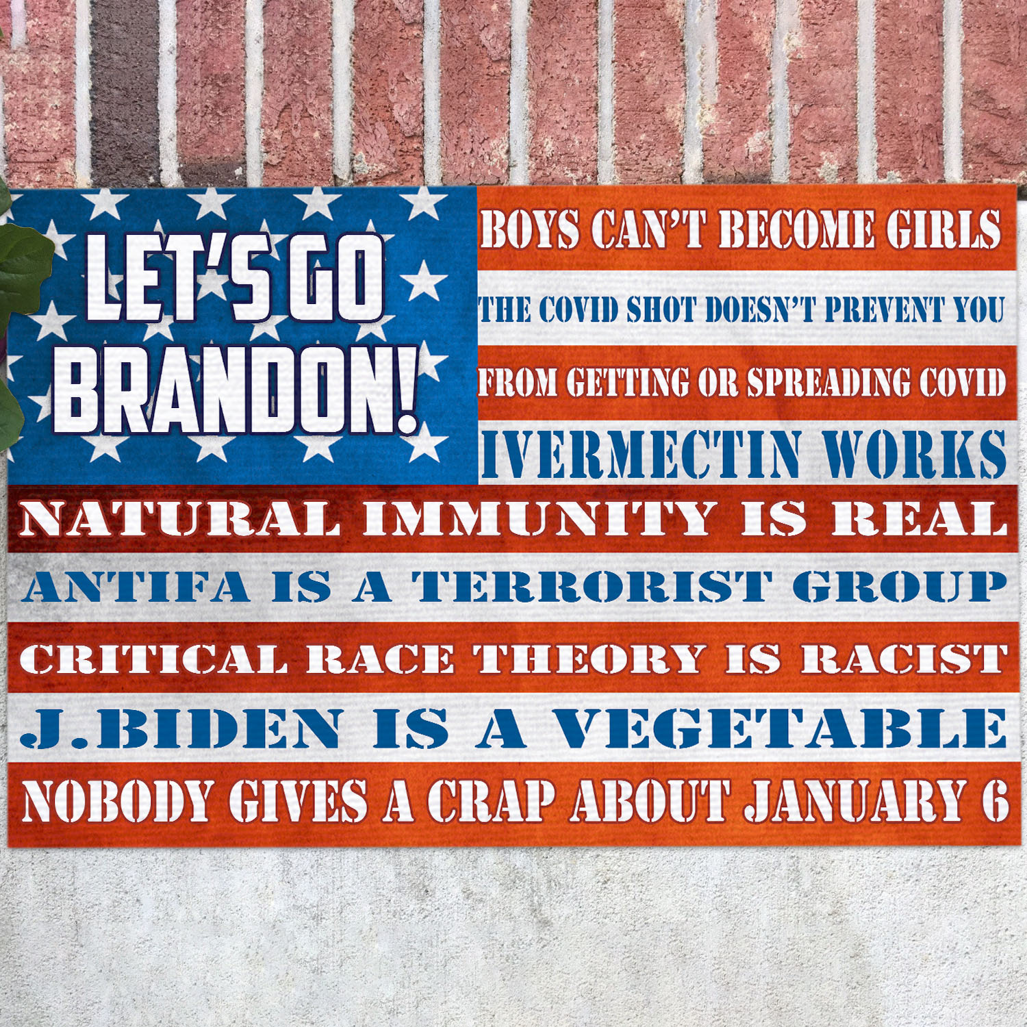 4BN. Let's Go Brandon Doormat Doormat Mockup 12