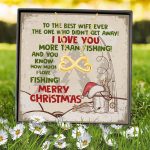 6VT. Fishing To The Best Wife Ever Infinity Heart Necklace (Gold) 7