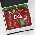 Bestie Don't Lose Sight of the Wonderful Person You Are Never Give Up Infinity Heart Pendant Necklace