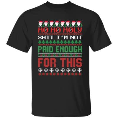 5VT. Ho Ho Holy Shit, Black, Unisex T-Shirt