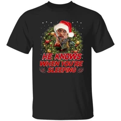 2. Freddy CLAWS He Knows When Sleeping (6), Black, Unisex T-Shirt