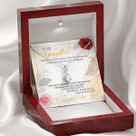 From Mom To My Daughter Mother And Daughter Our Hearts As One Alluring Beauty Necklace
