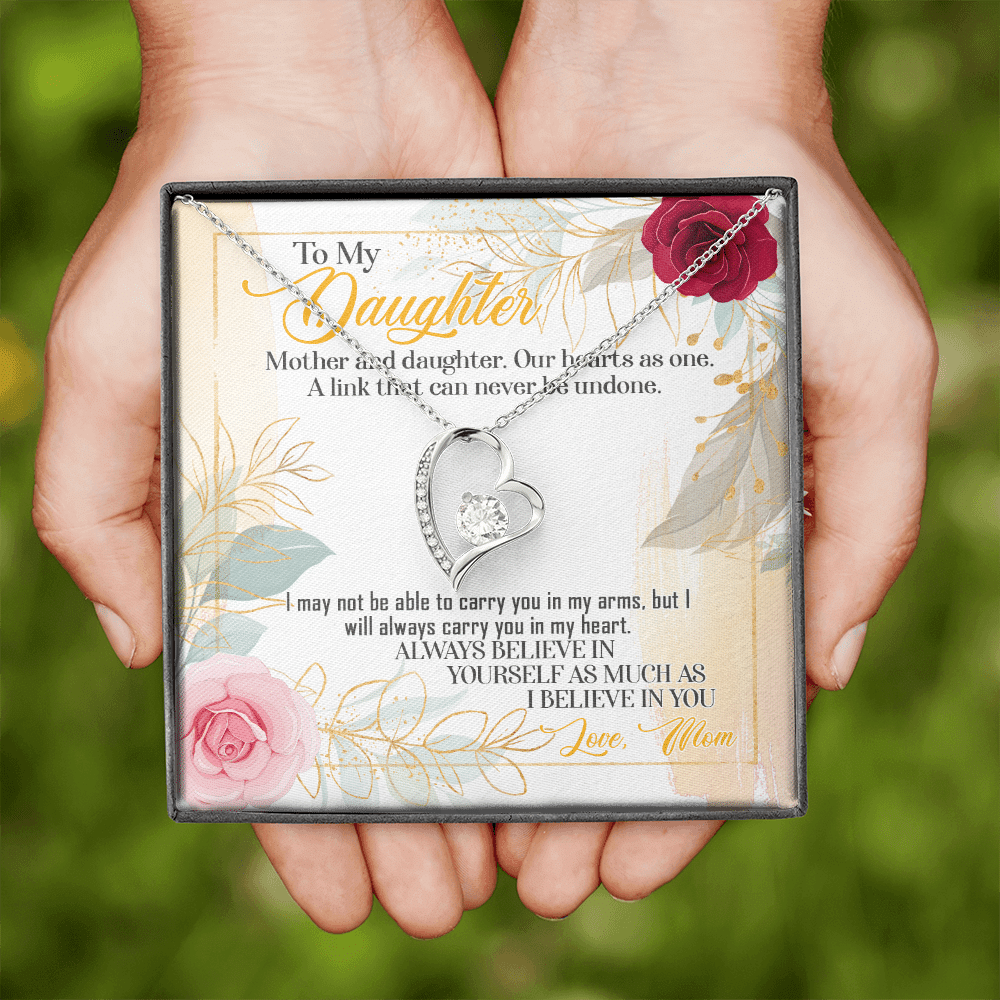 From Mom To My Daughter Mother And Daughter Our Hearts As One Forever Love Heart Pendant Necklace From Mom To My Daughter Mother And Daughter Our Hearts As One Forever Love Heart Pendant Necklace