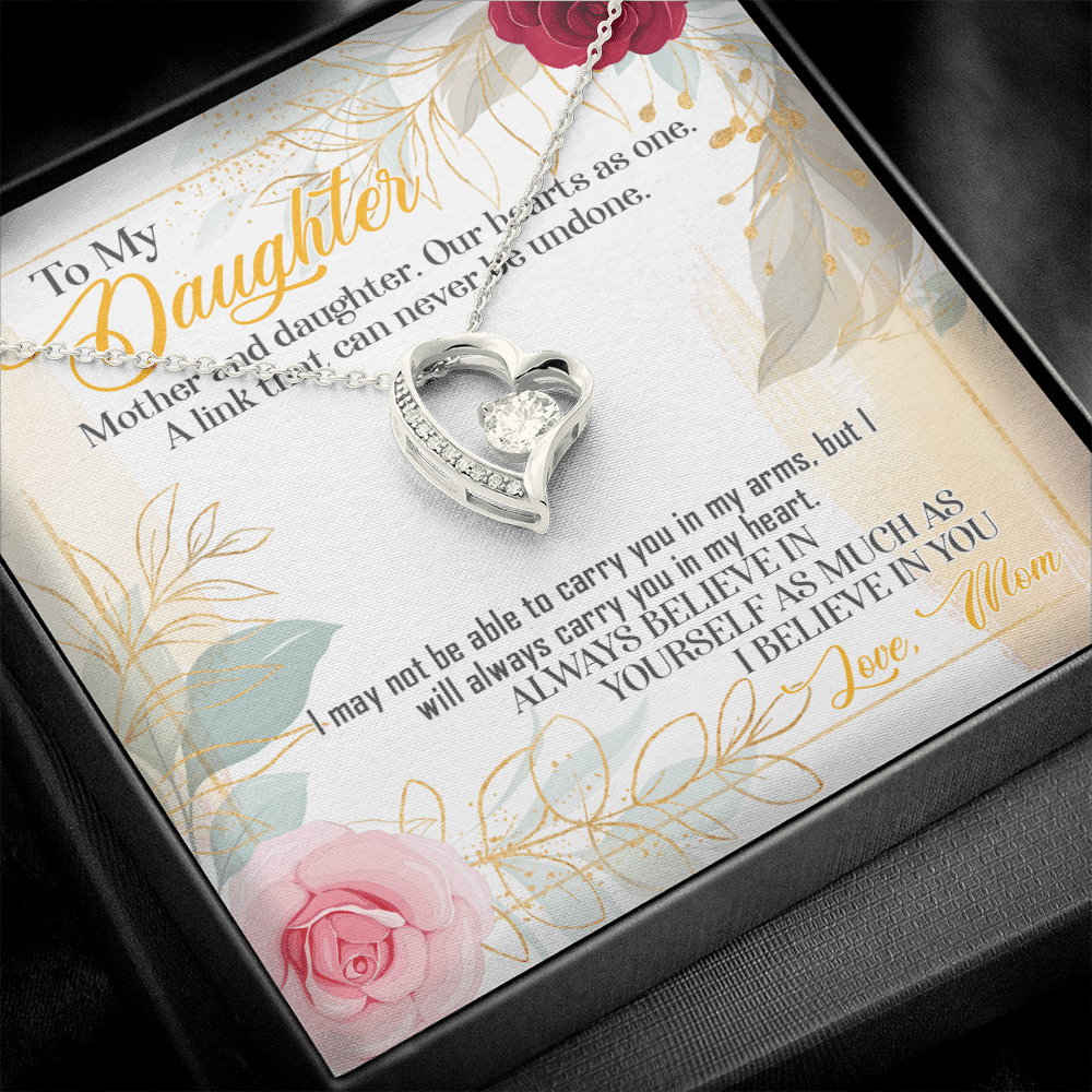 From Mom To My Daughter Mother And Daughter Our Hearts As One Forever Love Heart Pendant Necklace From Mom To My Daughter Mother And Daughter Our Hearts As One Forever Love Heart Pendant Necklace