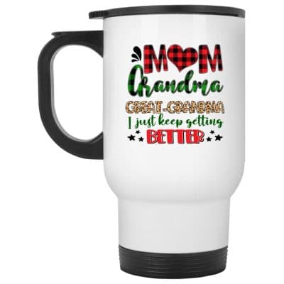 14 oz. White Travel Mug