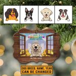 I Crossed The Rainbow Bridge Knowing I Was Loved Personalized Dog Memorial Medallion Metal Ornament Keepsake