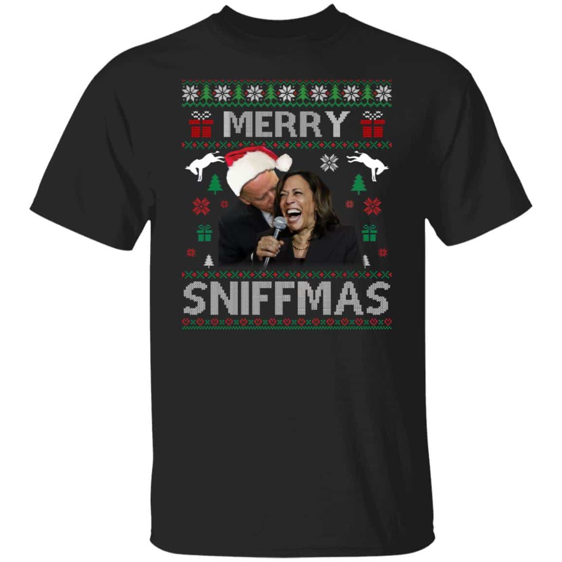 3TM. Merry Sniffmas (5), Black, Unisex T-Shirt