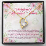 To My Boyfriend's Beautiful Mom I Never Thought I'd Find The One Forever Love Heart Pendant Necklace - Forever Love Necklace (18K Yellow Gold)