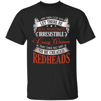 1VT. Redhead And Then God Said, Black, Unisex T-Shirt